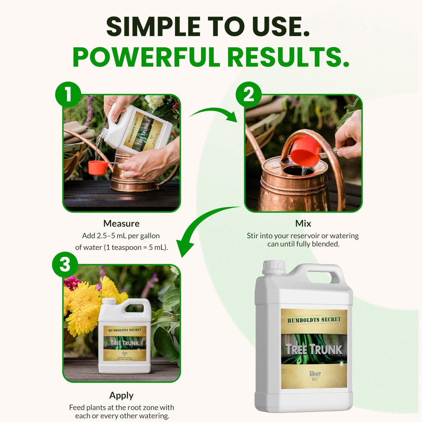 Humboldts Secret Tree Trunk | Potassium Silicate Additive | Liquid Fertilizer for Thicker Stalks, Stress Resistance & Branch Development | Indoor & Outdoor Plant Food, Hydroponic Nutrients, 32 Ounce