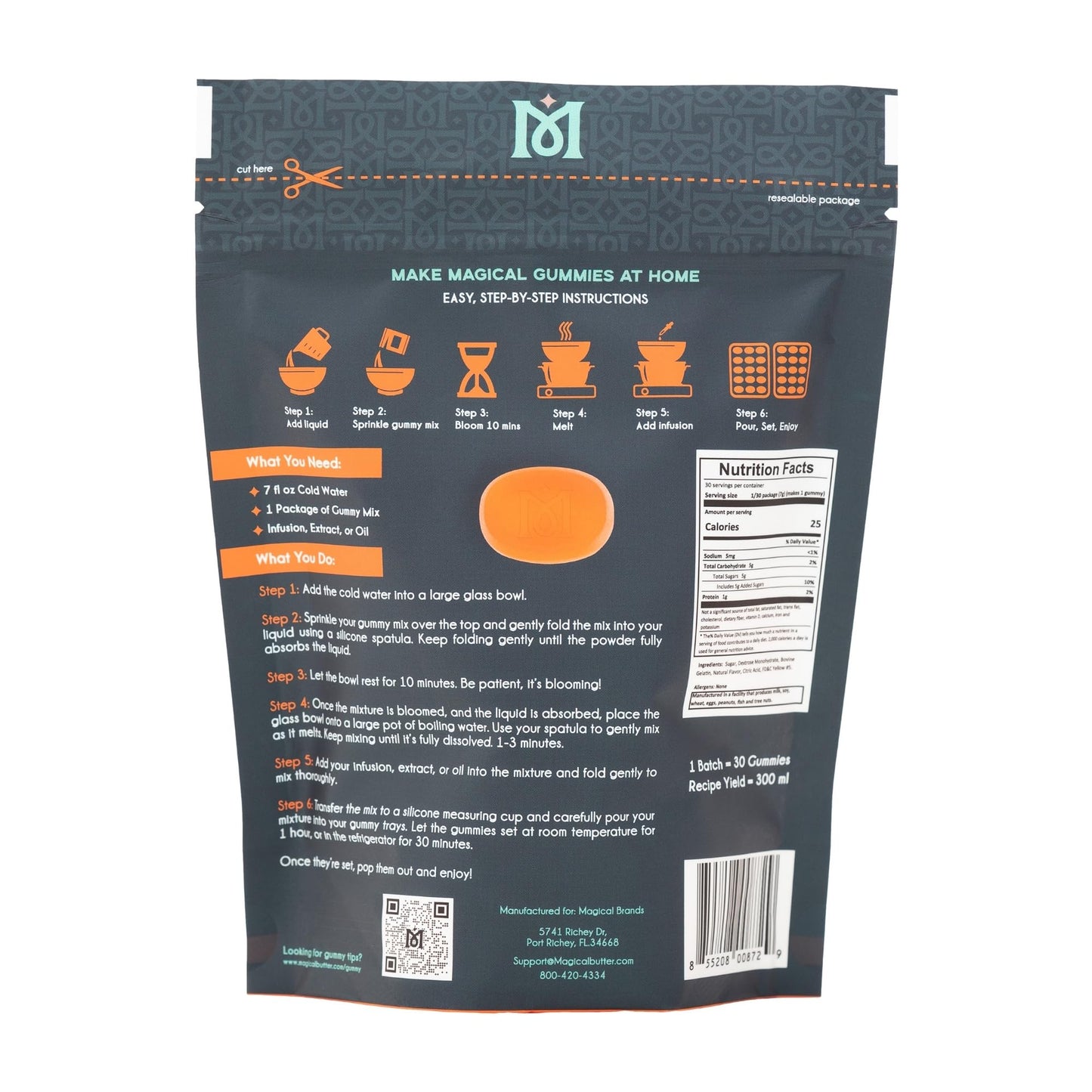 Magical Butter Normal Gummy Mix 4 Pack – Watermelon & Orange – Easy, Warm-Water Candy Mix for Homemade Gummies