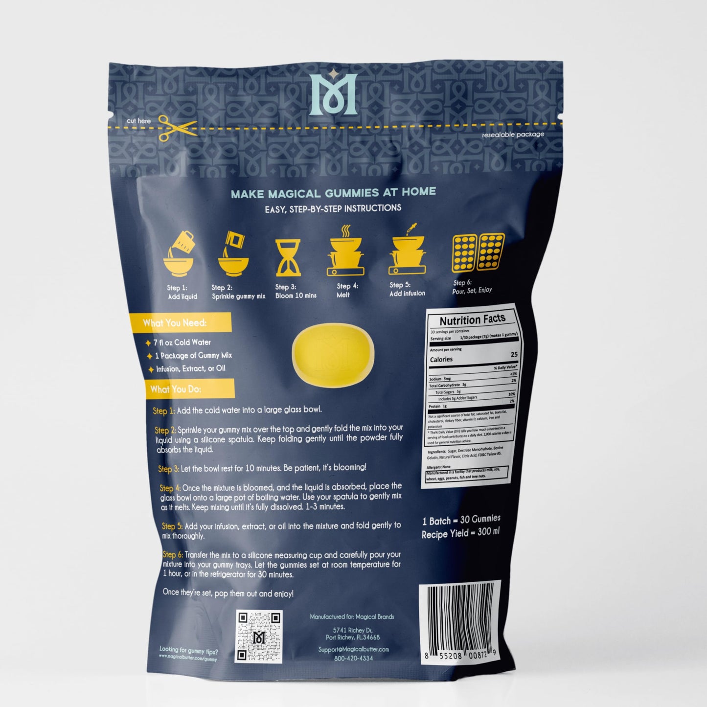 Magical Butter Normal Gummy Mix 4 Pack – Watermelon & Orange – Easy, Warm-Water Candy Mix for Homemade Gummies