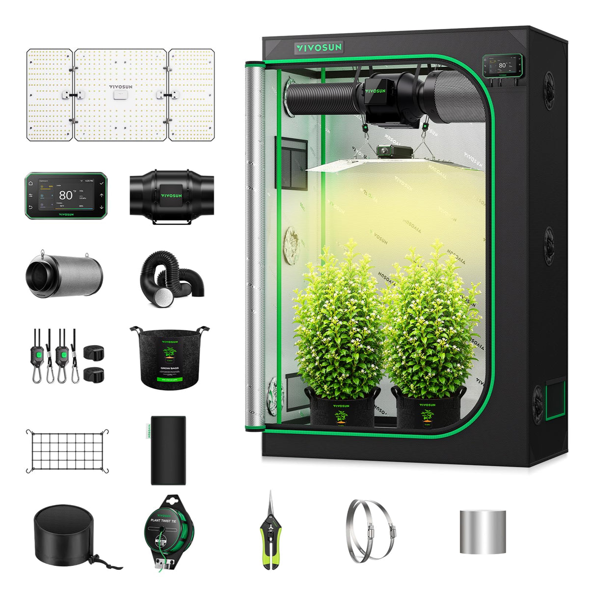 VIVOSUN Smart Grow Tent Kits, Multiple Sizes