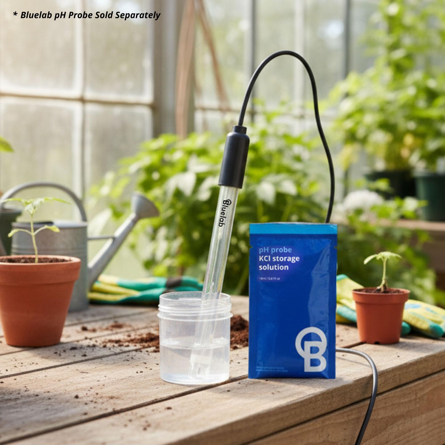Bluelab CAREKITPH pH Probe Care Kit with Calibration Solution, Storage Solution, and Brush, used for pH Pen, Meter, Monitor, Controller and Tools for Hydroponic System and Indoor Plant Grow