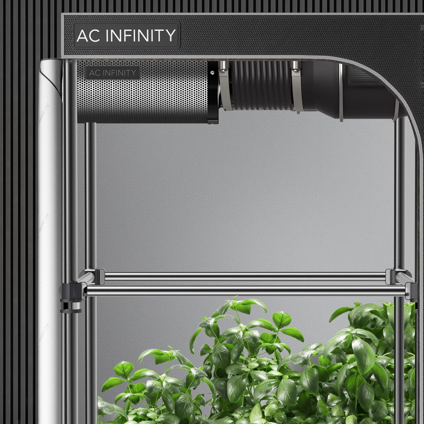 AC Infinity Heavy-Duty Grow Tent Mounting Bars 2x2', High Airflow CFM Kit Prevents Walls from Sucking in, Trellis and Supplemental Lights Mounting for All 2x2 Indoor Grow Tents