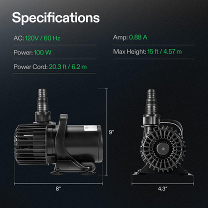 VIVOSUN Submersible Water Pumps, Multiple Flow Options
