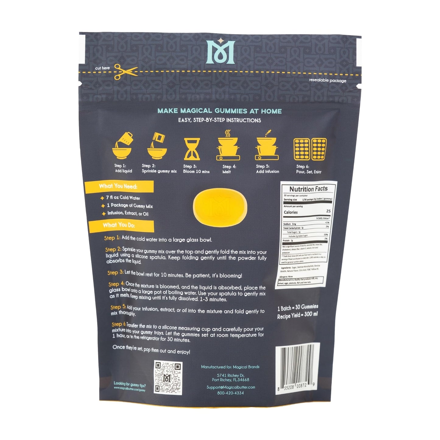 Magical Butter Normal Gummy Mix 4 Pack – Watermelon & Orange – Easy, Warm-Water Candy Mix for Homemade Gummies