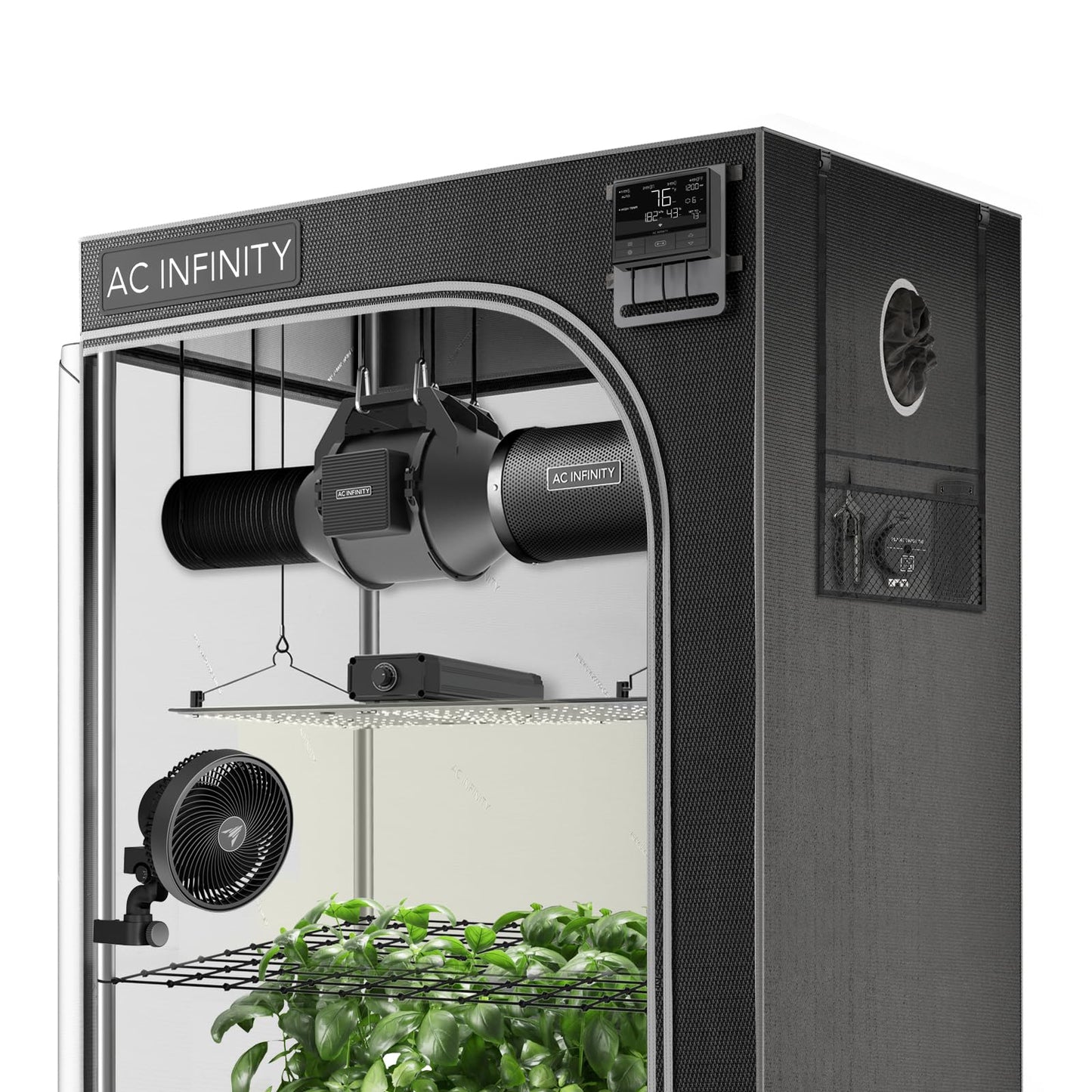 AC Infinity Advance Grow System PRO 5x5, 6-Plant Kit, WiFi-Integrated Grow Tent Kit, Automate Ventilation, Circulation, Schedule Full Spectrum Samsung LM301H EVO Bar LED Grow Light, 2000D Mylar Tent