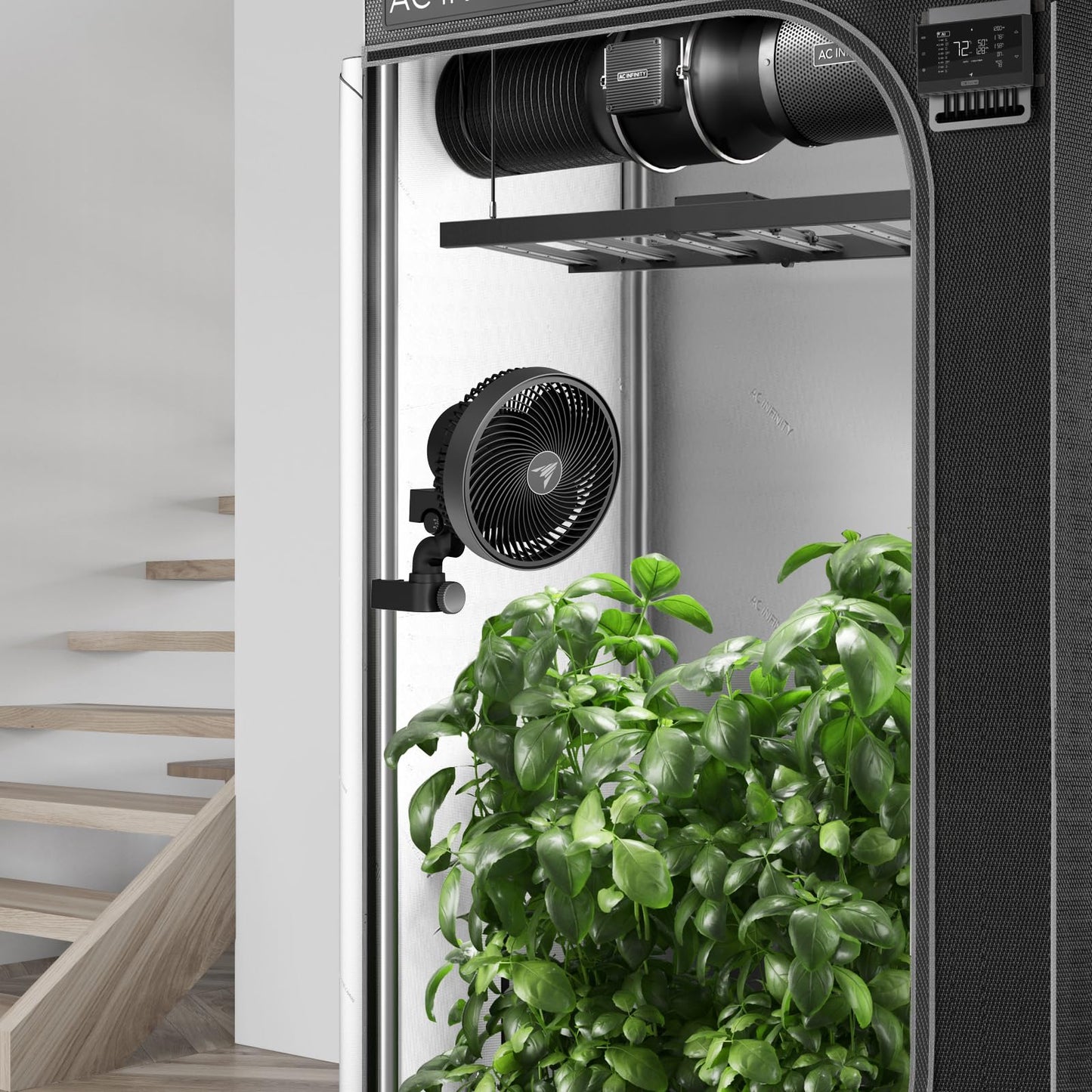 AC Infinity CLOUDRAY S6, Grow Tent Clip Fan 6” with Redesigned Long-Life EC Motor, Custom 10 Dynamic Wind Speeds and 10-Level Oscillation, Weatherproof IP-54, for Hydroponics Circulation Cooling