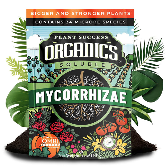 Mycorrhizal Fungi OMRI Organic Root Enhancer for Plant Success, Super Potent 20 Strain ECTO and ENDO Blend for Trees, Vegetables and Houseplants, Beneficial Bacteria Included