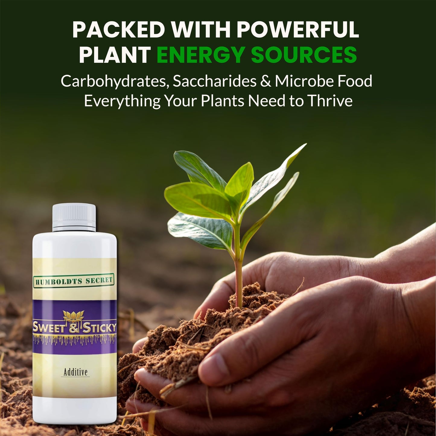 Humboldts Secret Sweet & Sticky Carbohydrate and Saccharide Plant Energy Additive | Indoor and Outdoor Plant Nutrients Enhancer for Growth and Aroma | Boosts Flavor and Resin Development | 32 Ounce