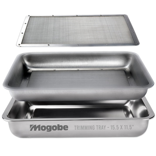 Trim Tray, Made of Stainless Steel with Detachable 150 Micron Screen, Size in 15.5" x 11.5"