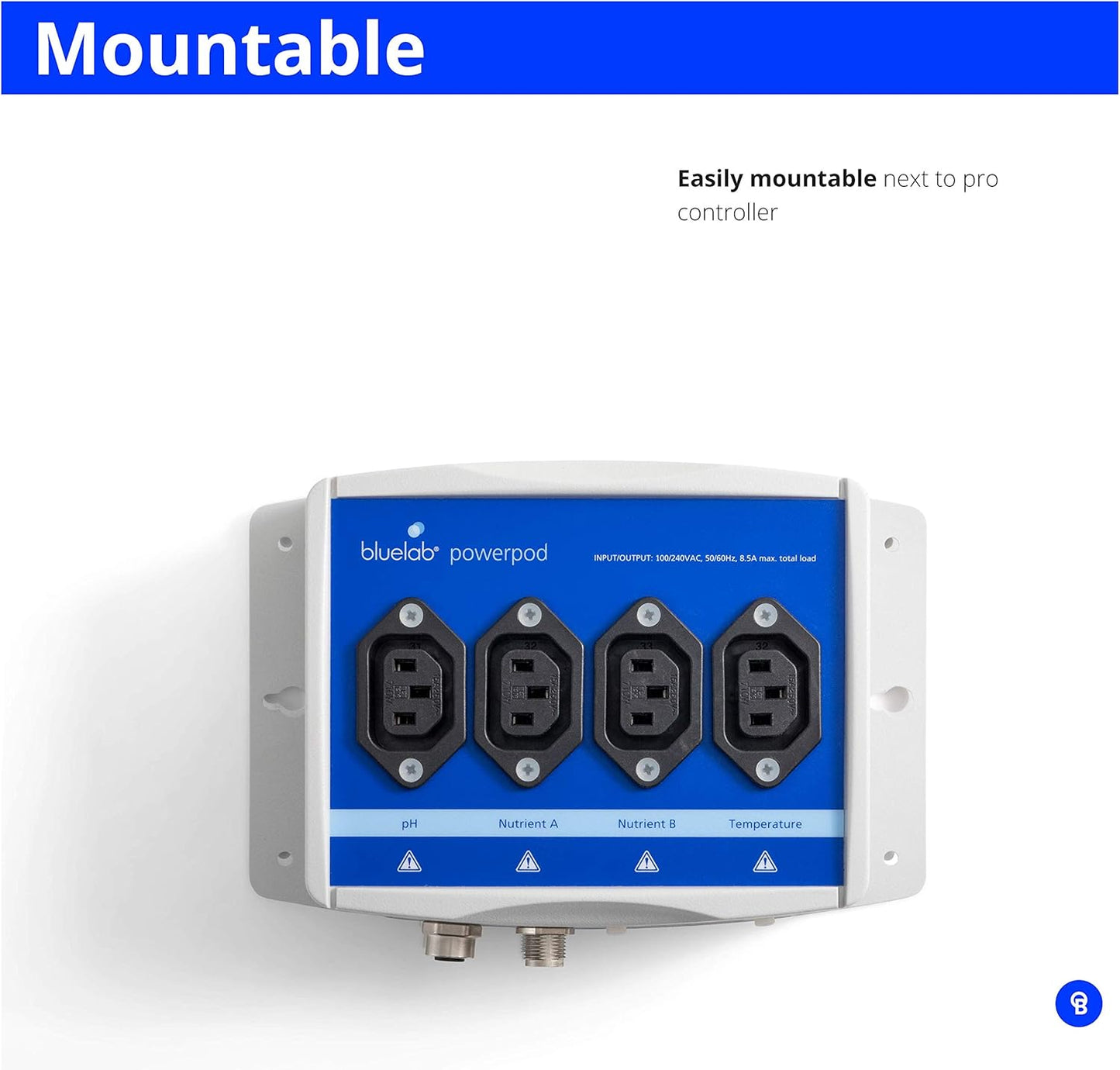 Bluelab POWERPODNA PowerPod for Bluelab Pro Controller (PowerPod Only), Enable Temperature Control for Optimal Nutrient Absorption, Used for Hydroponic System and Indoor Plant Grow