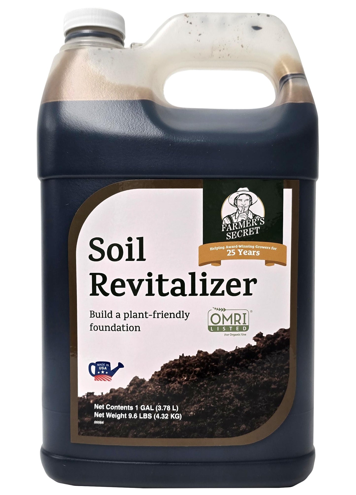 Farmer’s Secret Soil Revitalizer (32oz) - Organic (OMRI Listed) Soil Health Booster - Liquid Compost Soil Amendment - Activated Humic Acid - Liquid Compost Soil Amendment