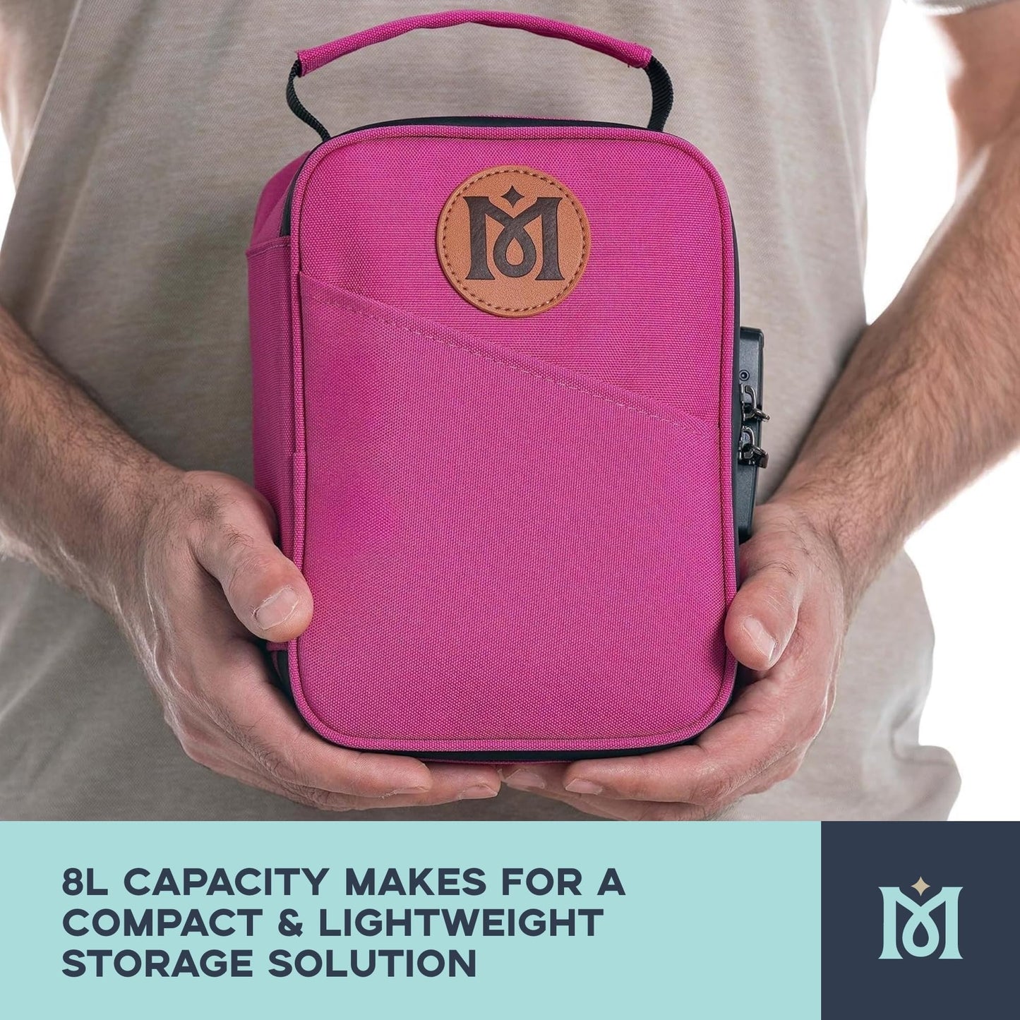 MAGICAL BUTTER Smell-Proof Bag with Combination Lock – Travel Lunch Bag with Tray & Jar – Durable, Portable, Odor-Control Storage Case