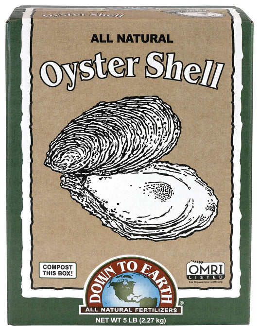 Down To Earth All Natural Fertilizers Organic White Oyster Shell OMRI, 5 lb