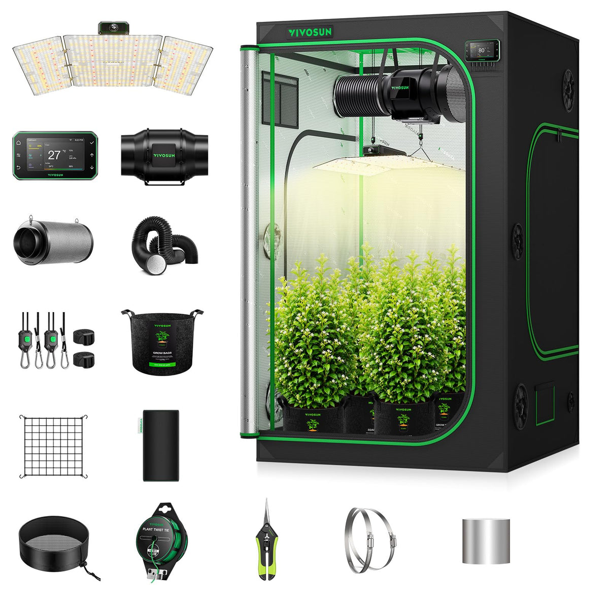 VIVOSUN Smart Grow Tent Kits, Multiple Sizes