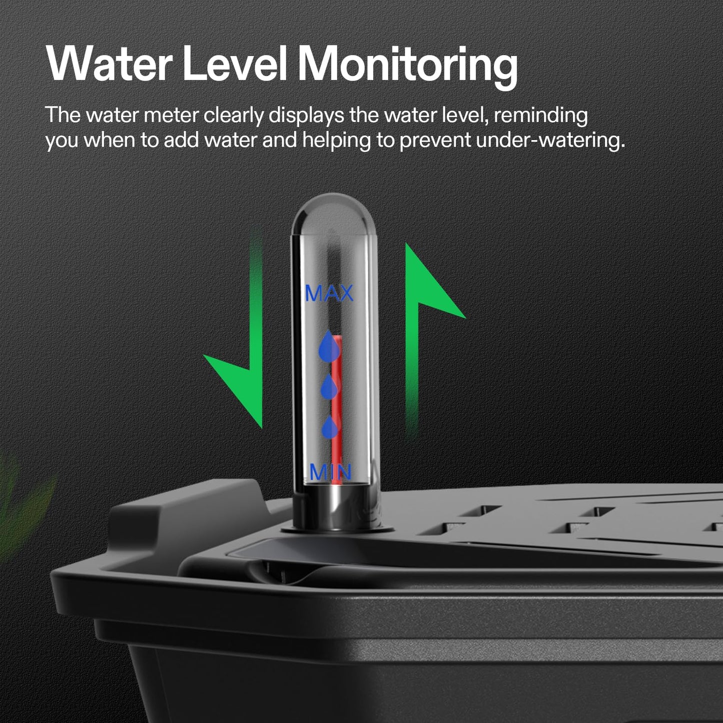 VIVOSUN 4-Pack FlexFeed Self-Watering Pots, Auto Irrigation Fabric Pot Base with Water Meter & Maintenance Window, for Use Indoors/Outdoors in Grow Tents, Greenhouses, Gardens