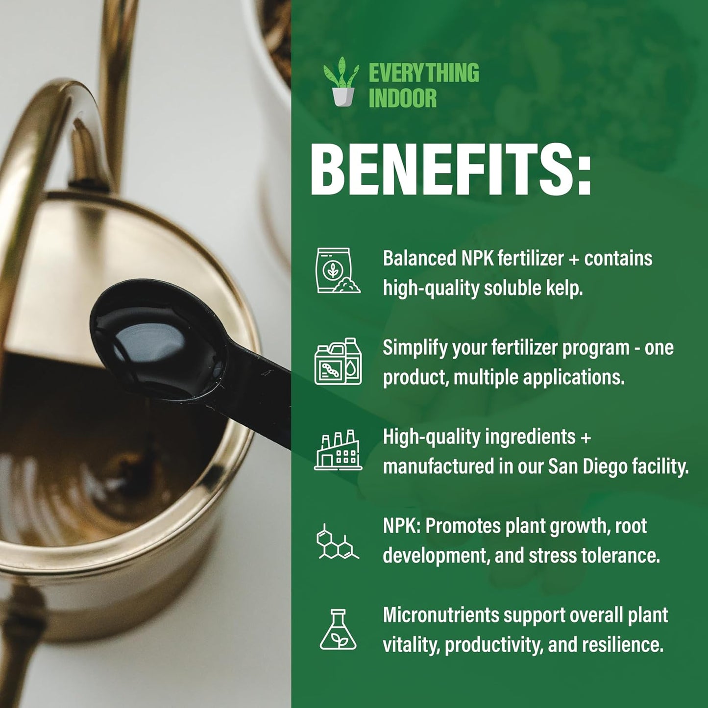 Humboldts Secret Everything Indoor Plant Food with Kelp | Liquid Concentrate 3-3-3 Fertilizer (8 Ounce) w/Grow Room Glasses | Interchangeable Magnetic Sunglasses with UVA/UVB Blocking Protection