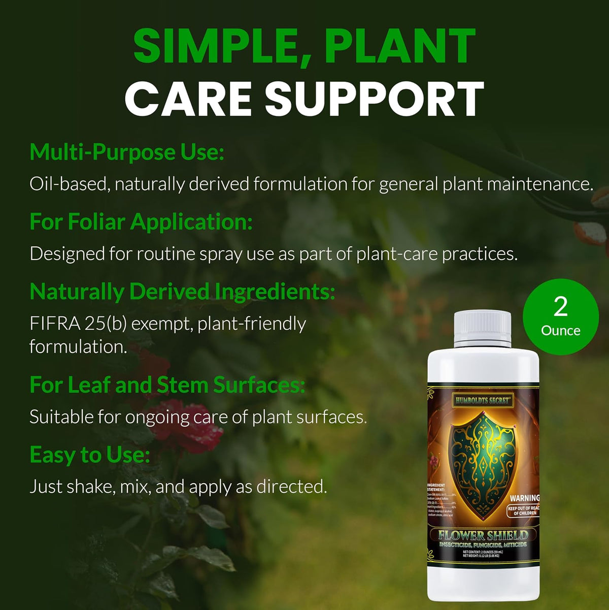 Humboldts Secret Flower Shield Plant Care Spray