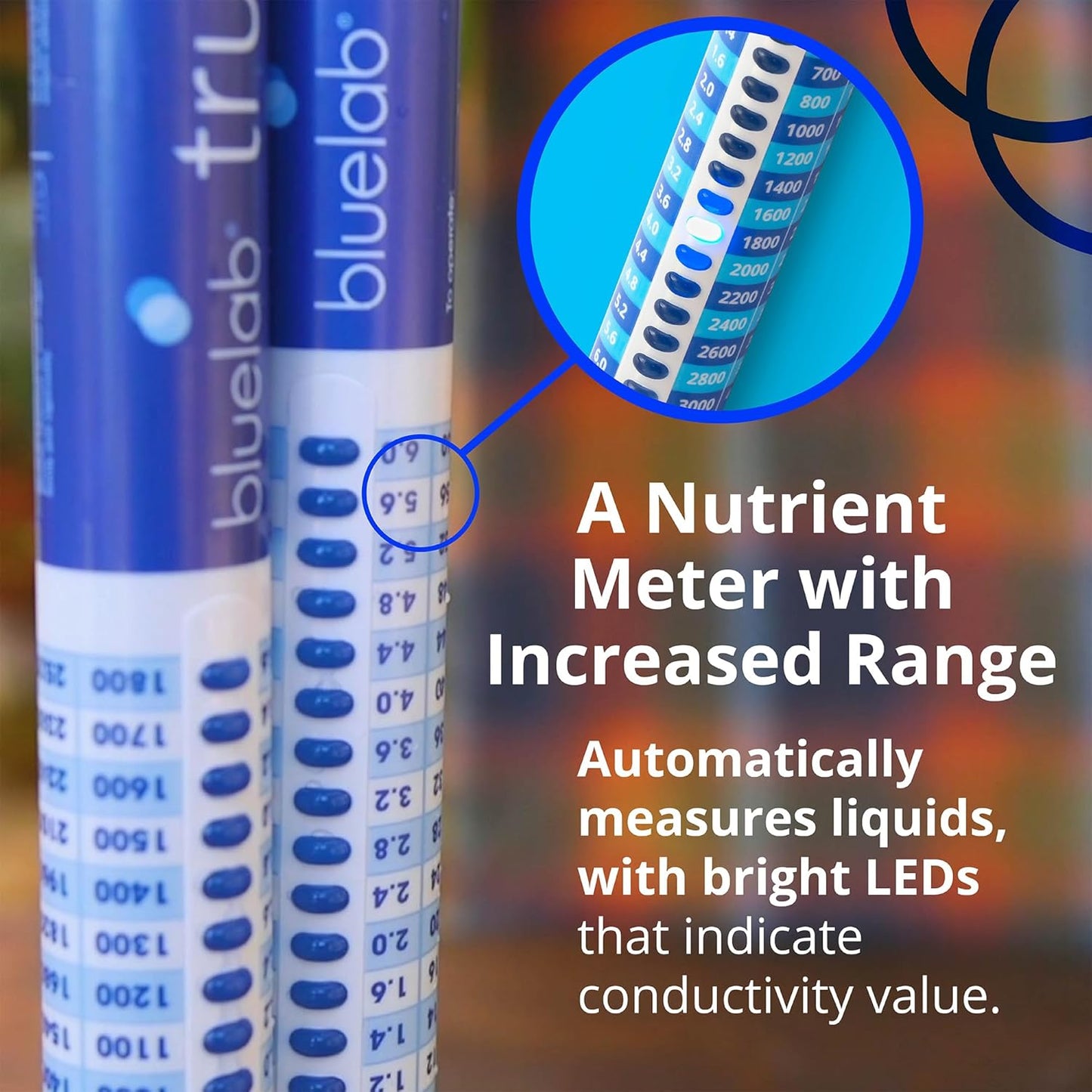 Bluelab Truncheon Nutrient Meter, Digital Conductivity Tester in Water (EC, 500, ppm 700, CF, TDS) Tool for Hydroponic System and Indoor Plant Grow