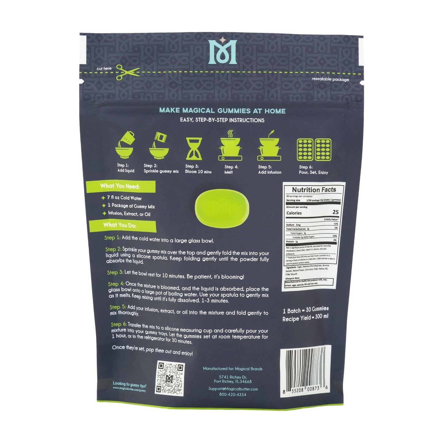 Magical Butter Normal Gummy Mix 4 Pack – Watermelon & Orange – Easy, Warm-Water Candy Mix for Homemade Gummies