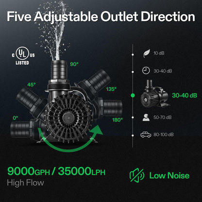 VIVOSUN Submersible Water Pumps, Multiple Flow Options