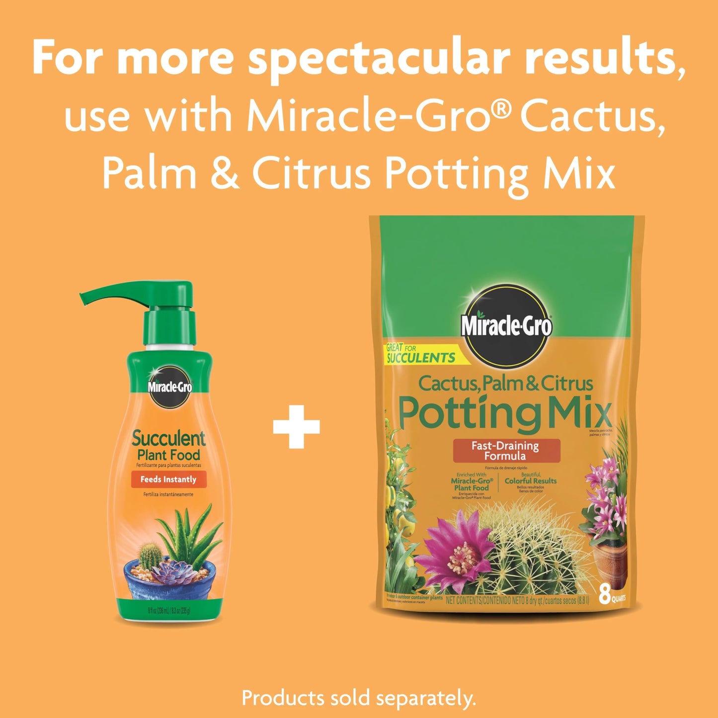 Miracle-Gro Succulent Plant Food, 8 oz., For Succulents including Cacti, Jade, And Aloe