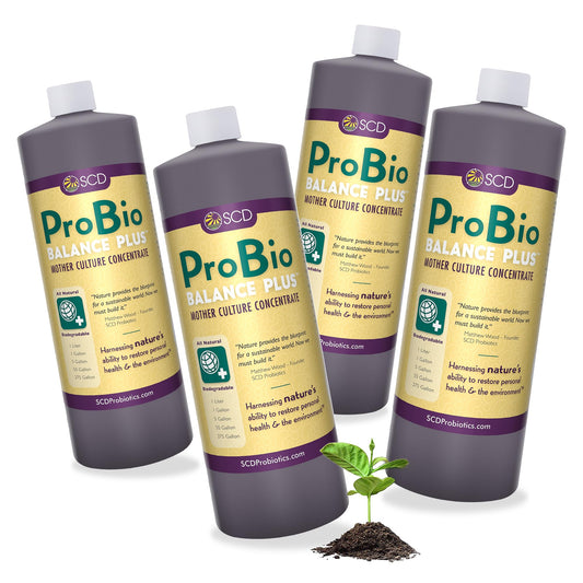 ProBio Balance Plus - Make 20X More Soil Conditioner, Super Concentrate of Effective Beneficial Microorganisms & PNSB Phototrophs - OMRI Listed for Organic Farm Lawn Garden - 1 Liter (4 Pack)