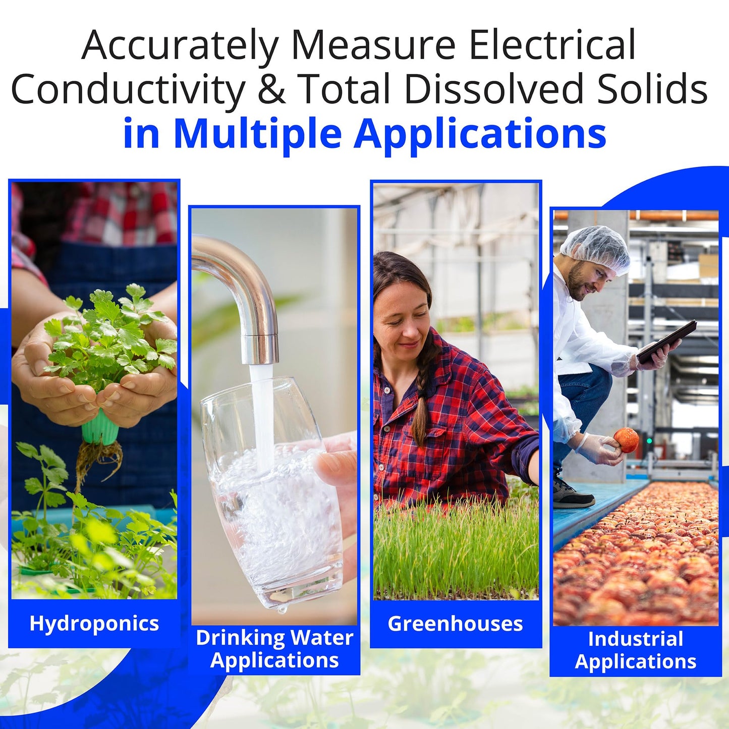 Bluelab PENCON Conductivity Pen and Digital TDS Meter, Water Tester for Temperature and Nutrient (CF, EC, PPM 500, PPM 700), TDS Testing Kit for Hydroponic System and Indoor Plant Grow