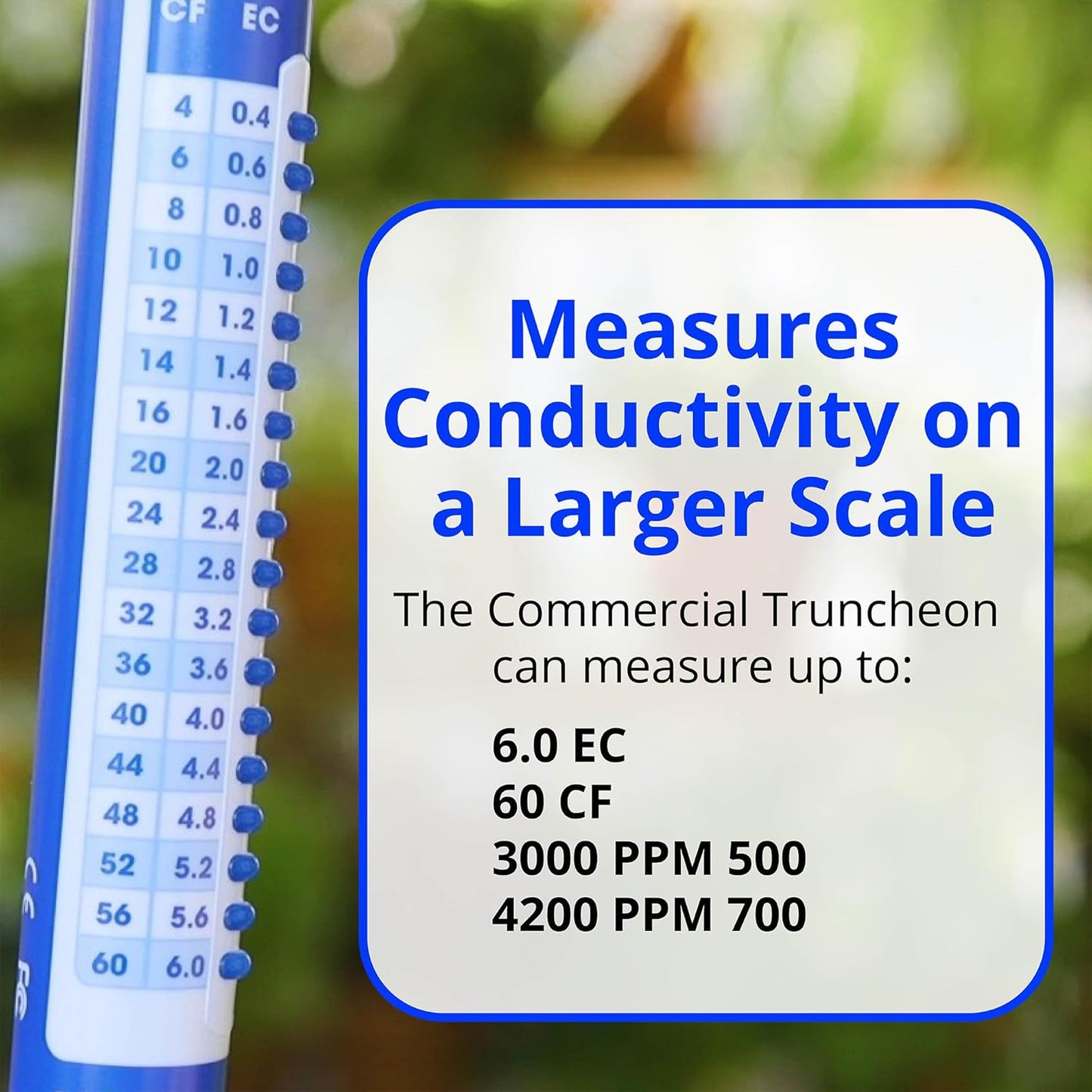 Bluelab Truncheon Nutrient Meter, Digital Conductivity Tester in Water (EC, 500, ppm 700, CF, TDS) Tool for Hydroponic System and Indoor Plant Grow