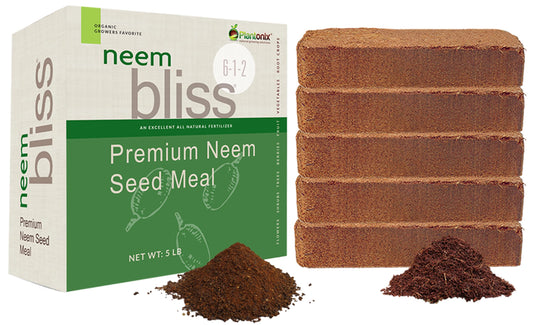 Neem Bliss (10lbs) - Organic Neem Meal Fertilizer for Plants - OMRI-Listed Neem Cake - Neem Seed Meal for Plants - Neem Fertilizer for Plants - Organic Fertilizer for Plants, Lawns, & Gardening