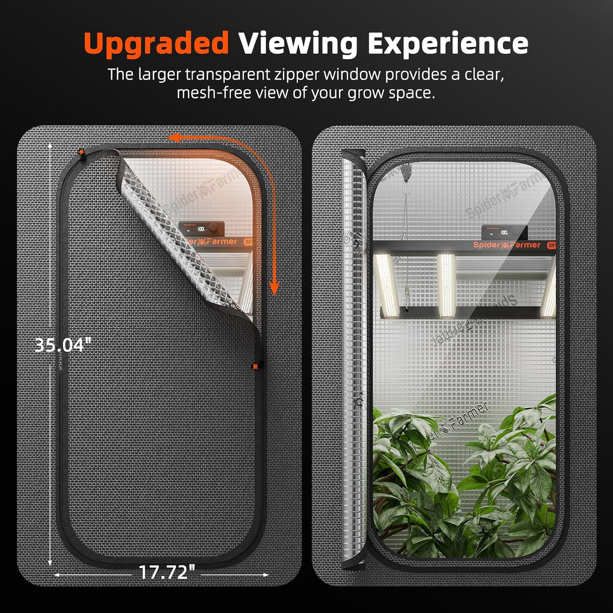Spider Farmer Mater Series 4.6x2.3 Grow Tent 55"x28"x80" for Indoor Growing