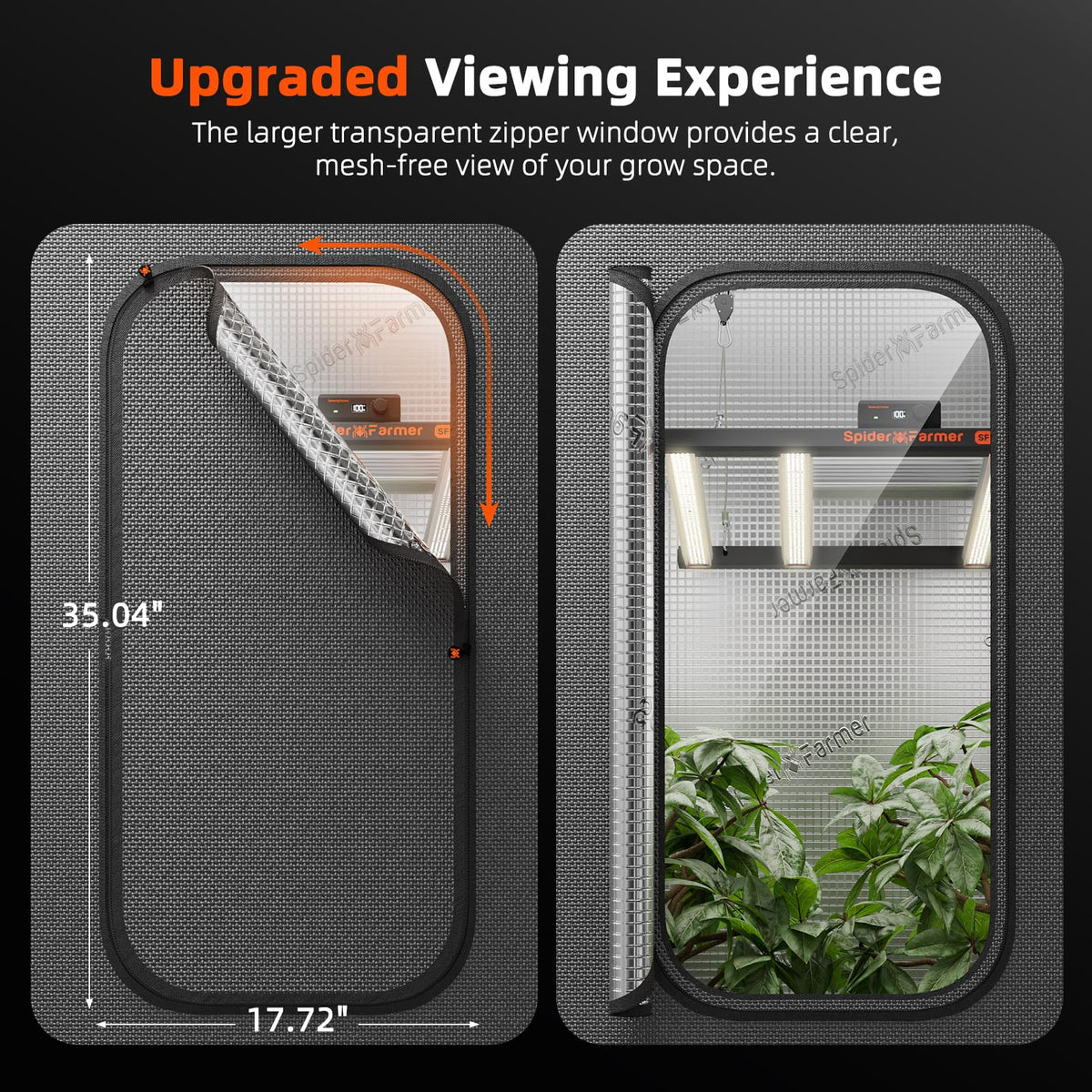 Spider Farmer Mater Series 4.6x2.3 Grow Tent 55"x28"x80" for Indoor Growing