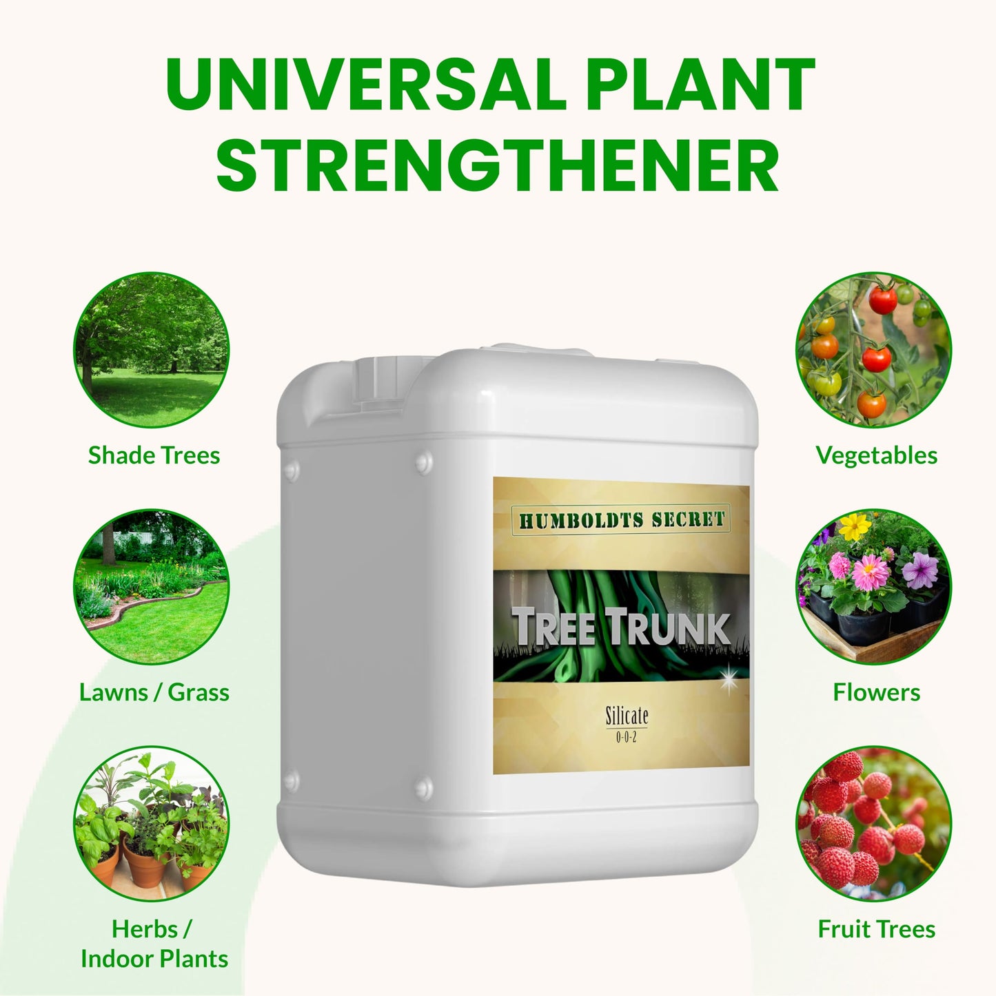 Humboldts Secret Tree Trunk | Potassium Silicate Additive | Liquid Fertilizer for Thicker Stalks, Stress Resistance & Branch Development | Indoor & Outdoor Plant Food, Hydroponic Nutrients, 32 Ounce