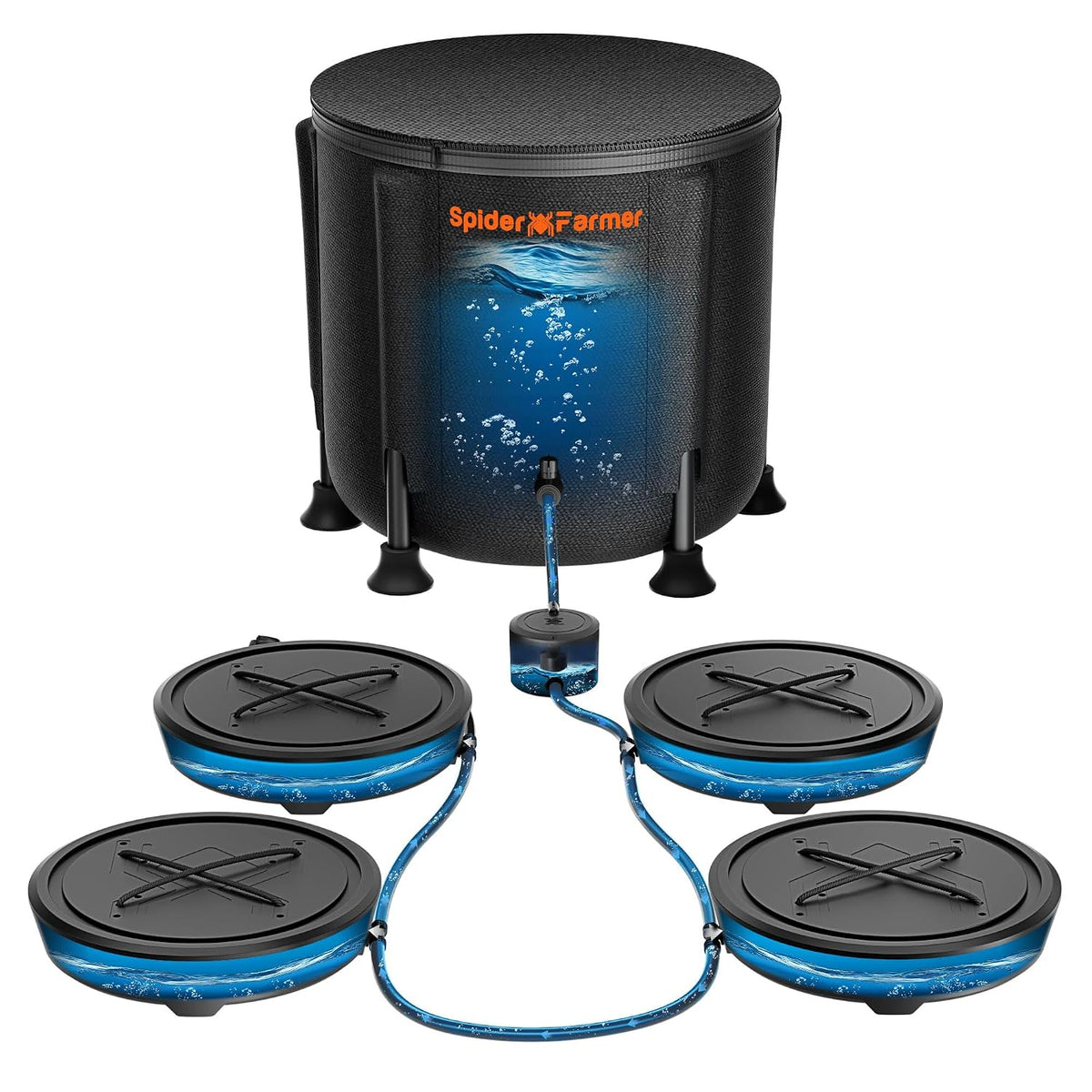 Spider Farmer 4 Pot Gravity-Fed Self Watering System, Automatic Watering