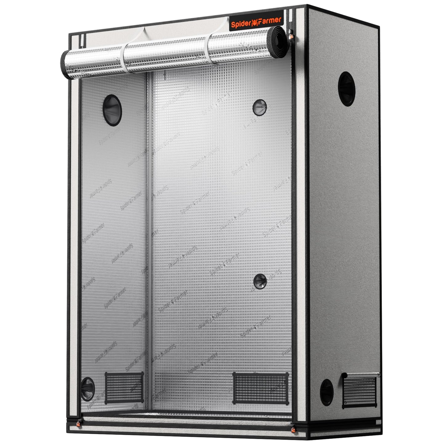 Spider Farmer Pro Series 4.6x2.3x6.6 Grow Tent, 55"x28"x80" with Roll-up Door, Observation Window Floor Tray, 2000D Thicken Mylar Canvas, 4x2 for Hydroponic Indoor Growing for SF2000, SE4500, G4500