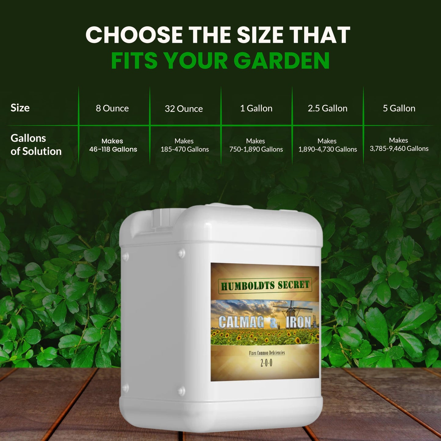 Humboldts Secret CalMag & Iron | Calcium, Magnesium & Chelated Iron Nutrient Fertilizer | Hydroponic Supplies for Vegetative & Flowering Growth in Soil, Coco, Hydroponics or RO Water | 32 Ounce