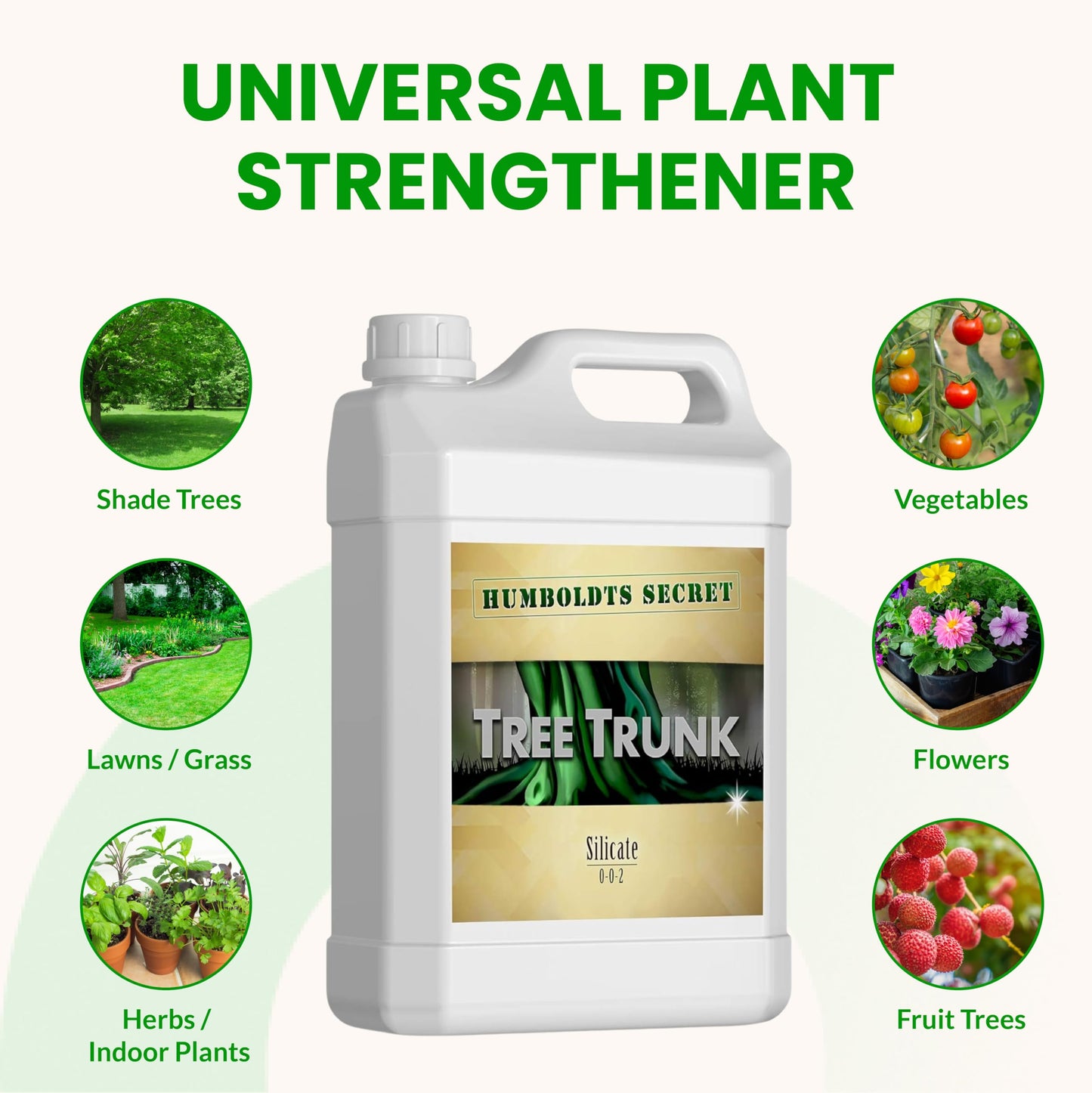 Humboldts Secret Tree Trunk | Potassium Silicate Additive | Liquid Fertilizer for Thicker Stalks, Stress Resistance & Branch Development | Indoor & Outdoor Plant Food, Hydroponic Nutrients, 32 Ounce