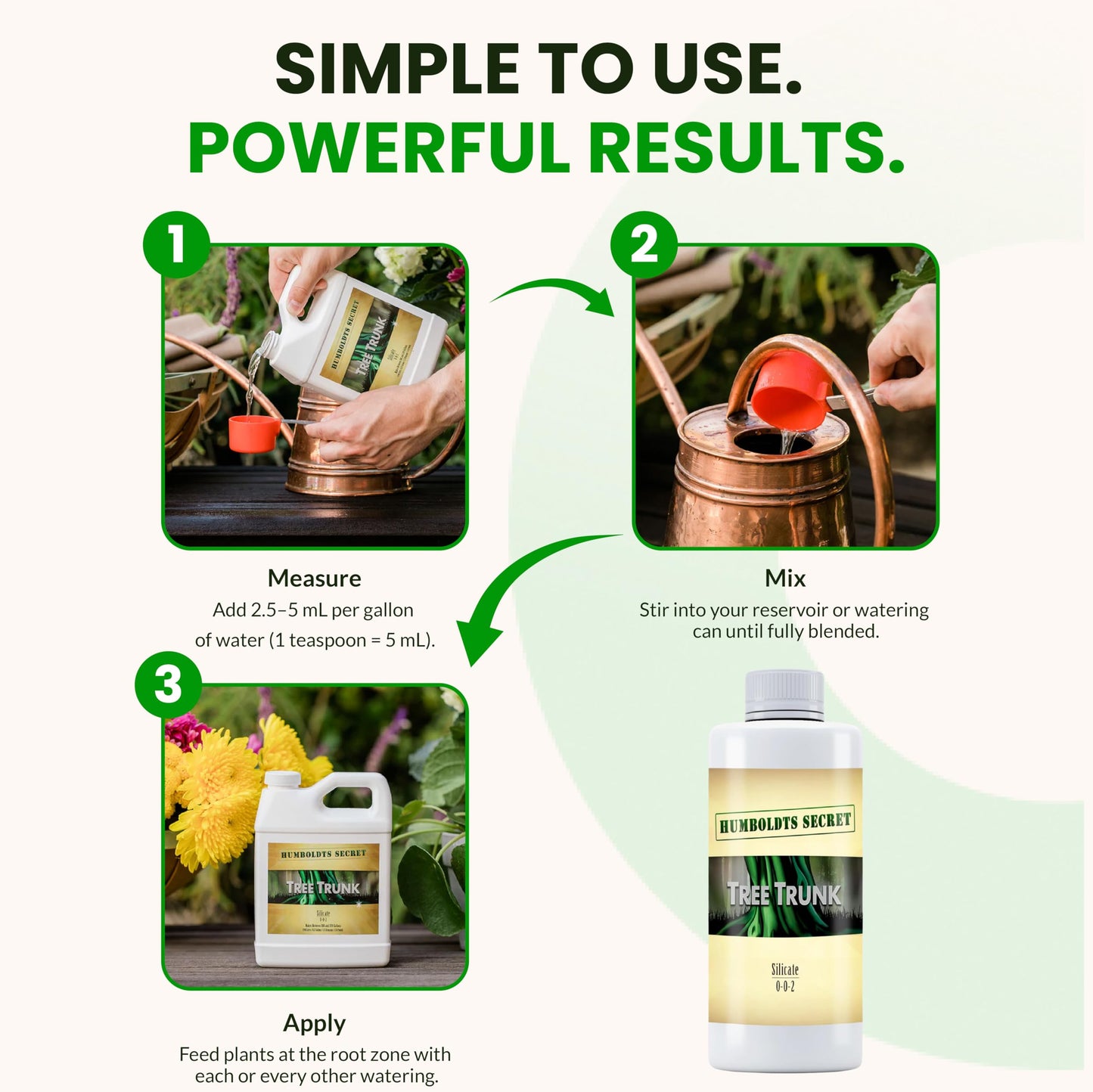 Humboldts Secret Tree Trunk | Potassium Silicate Additive | Liquid Fertilizer for Thicker Stalks, Stress Resistance & Branch Development | Indoor & Outdoor Plant Food, Hydroponic Nutrients, 32 Ounce