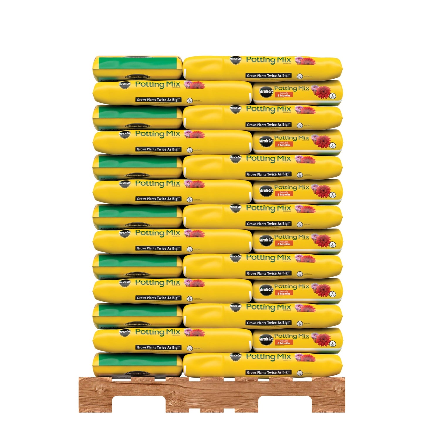 Miracle-Gro Potting Mix, For Container Plants, Flowers, Vegetables, Annuals, Perennials, Shrubs, Feeds for up to 6 Months, 16. qt., 2-Pack