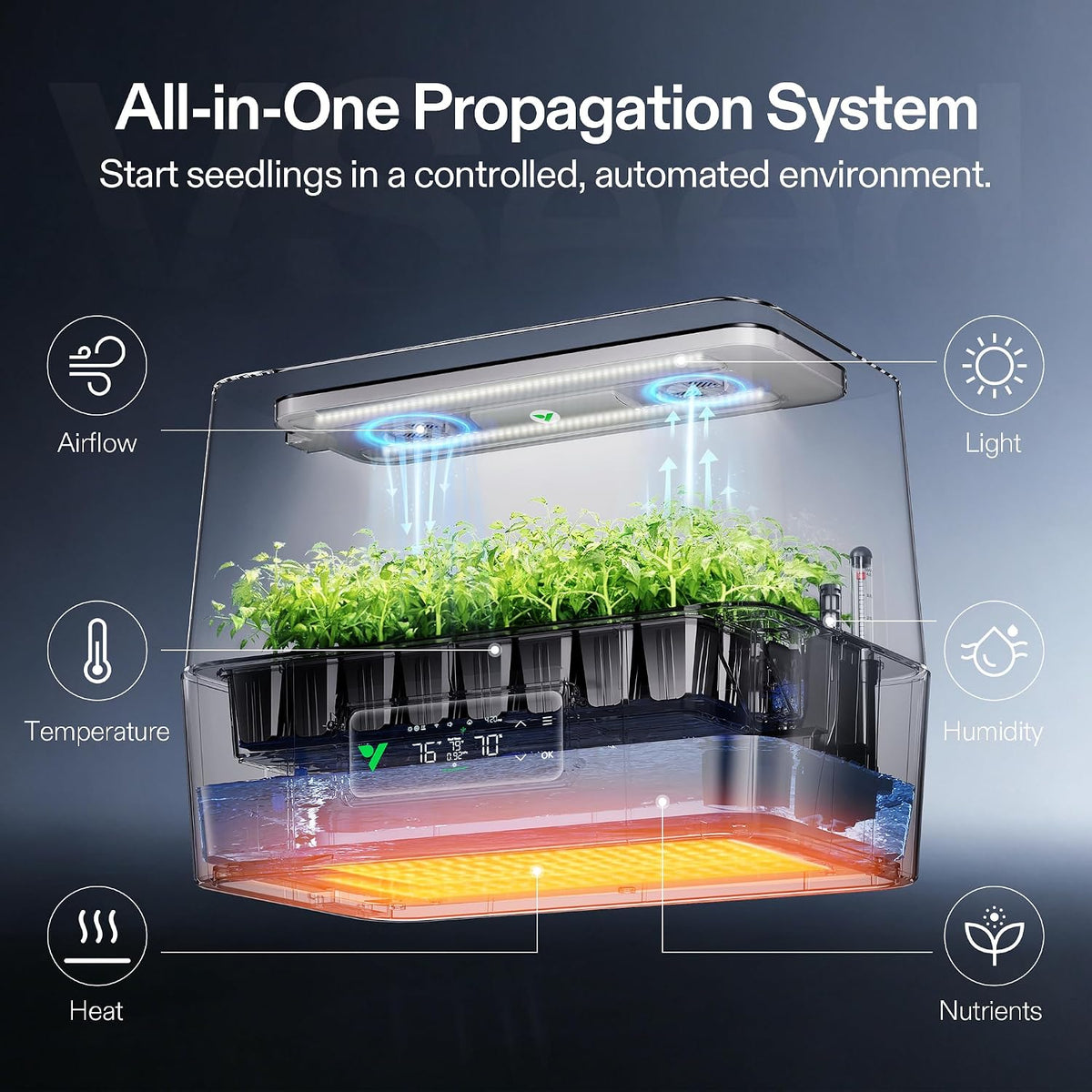 VIVOSUN VSeed S40 Smart Seedling Box, Indoor Seed Starting & Cloning System