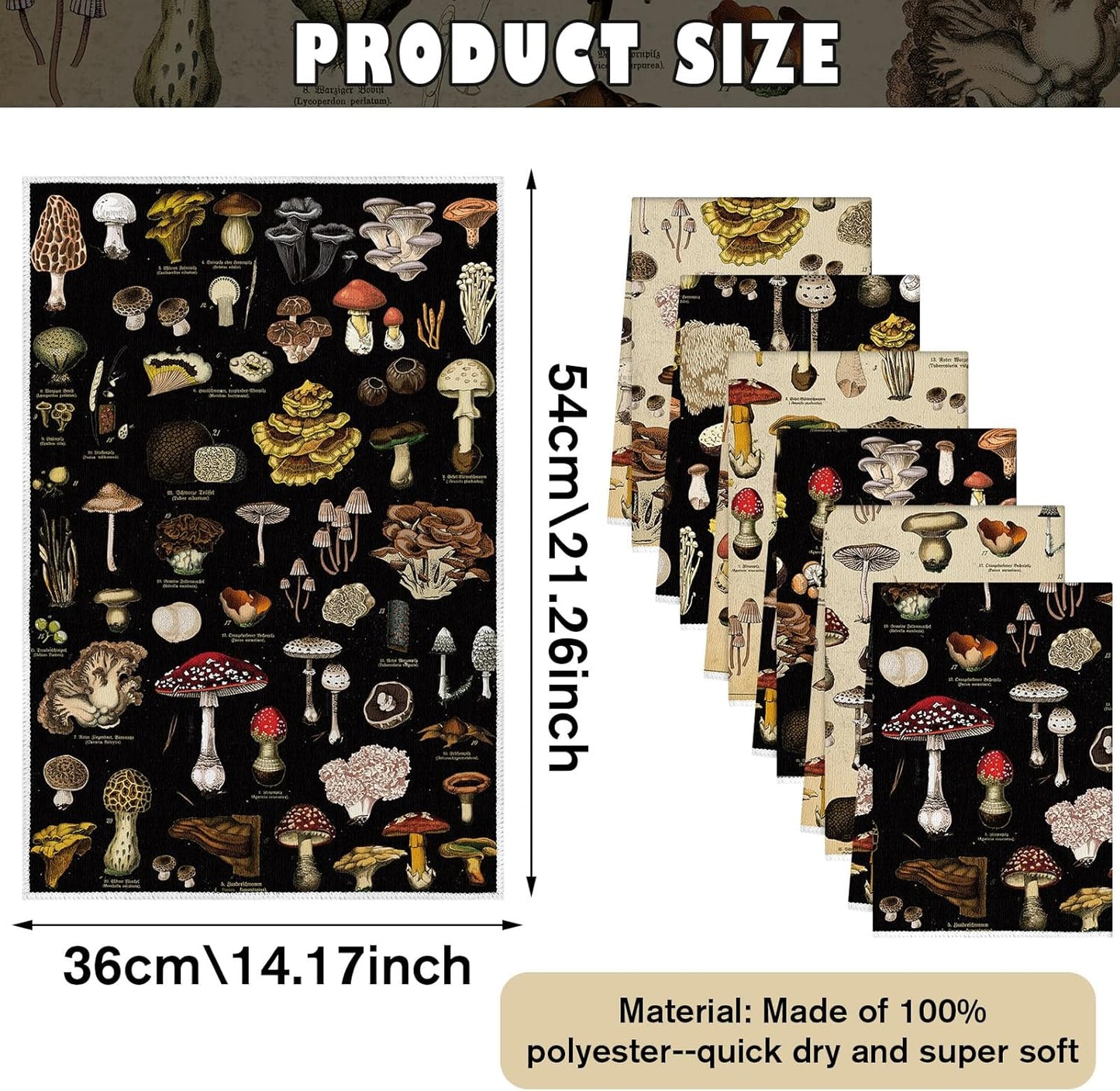 Mushrooms | Kitchen Towel Set