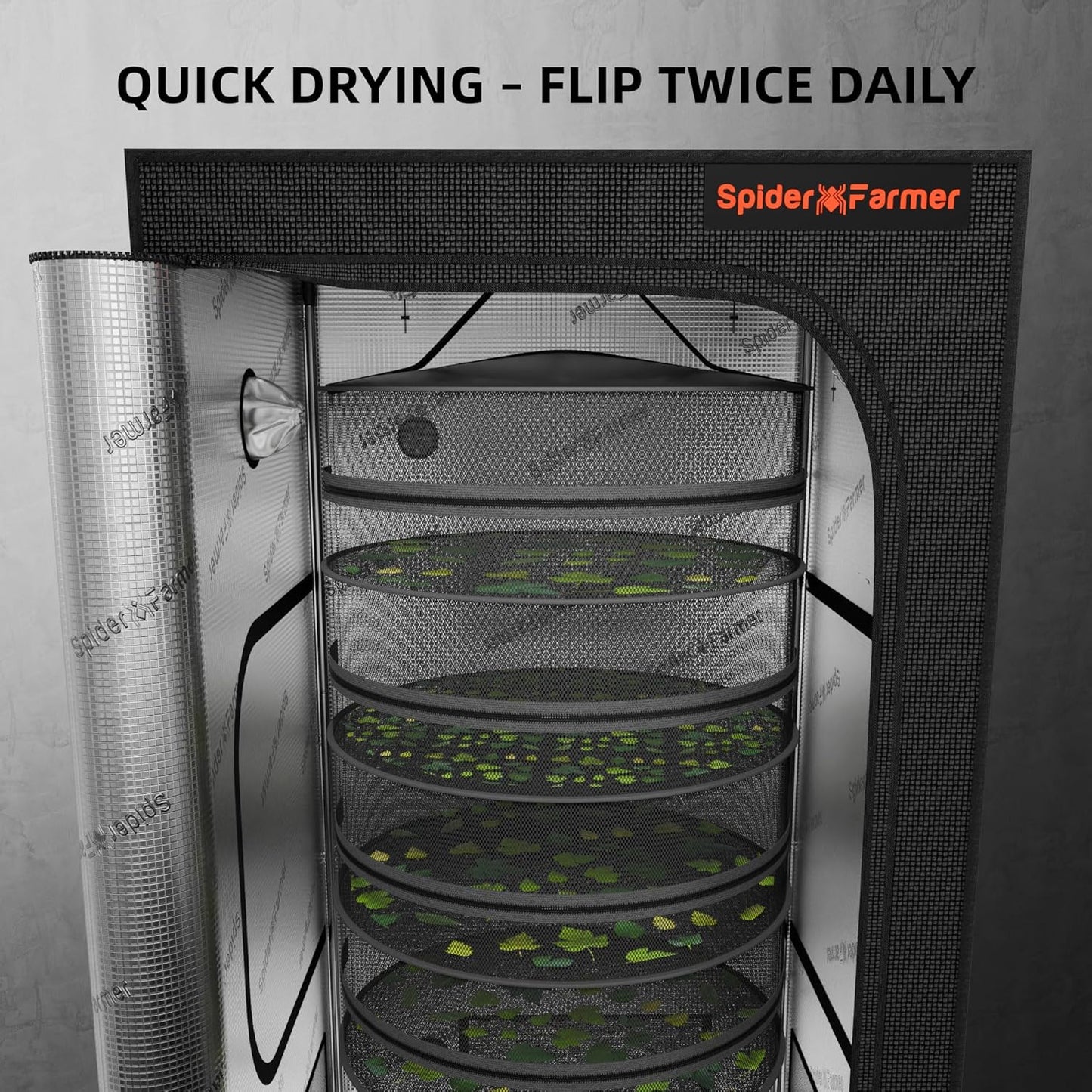 Spider Farmer Grow Tent Accessories Kit 9-in-1 - Indoor Plant Care Tools with Pruning Shears, 30X-60X Magnifier, Drying Rack, Airtight Storage Bags & Gloves for Hydroponics/Indoor Gardening