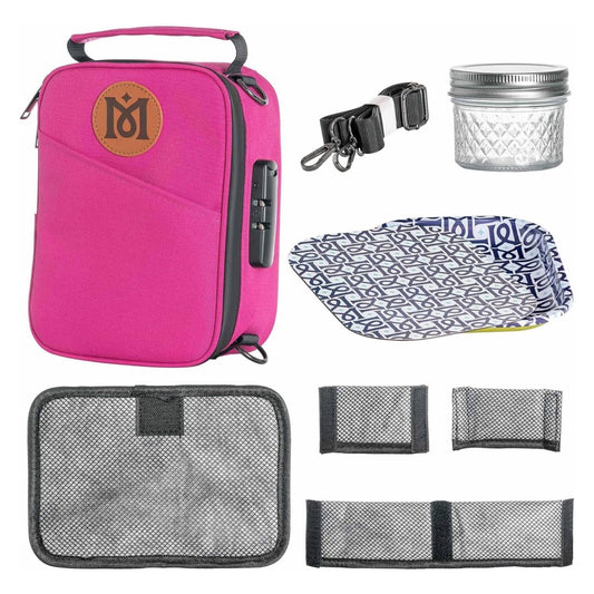 MAGICAL BUTTER Smell-Proof Bag with Combination Lock – Travel Lunch Bag with Tray & Jar – Durable, Portable, Odor-Control Storage Case