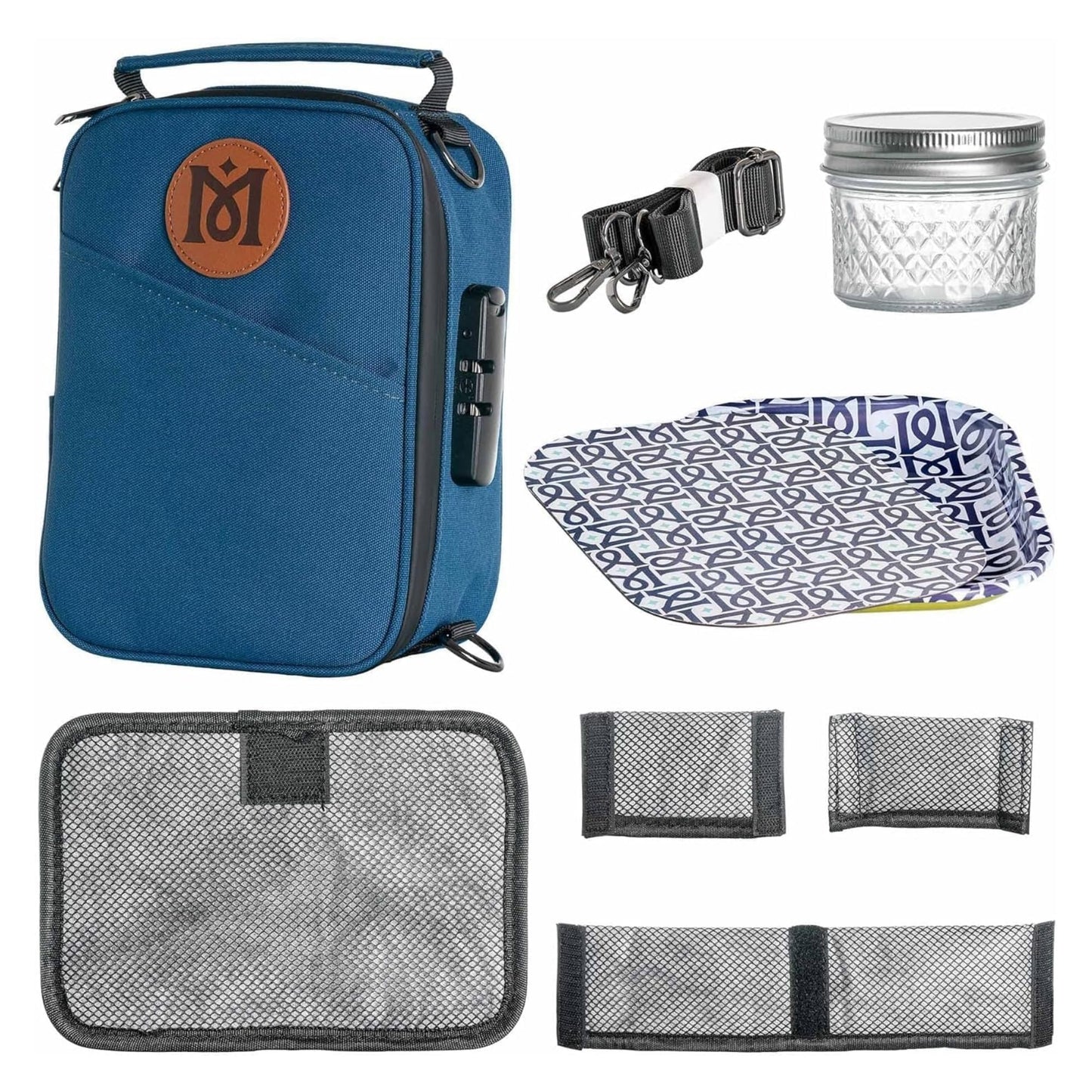 MAGICAL BUTTER Smell-Proof Bag with Combination Lock – Travel Lunch Bag with Tray & Jar – Durable, Portable, Odor-Control Storage Case