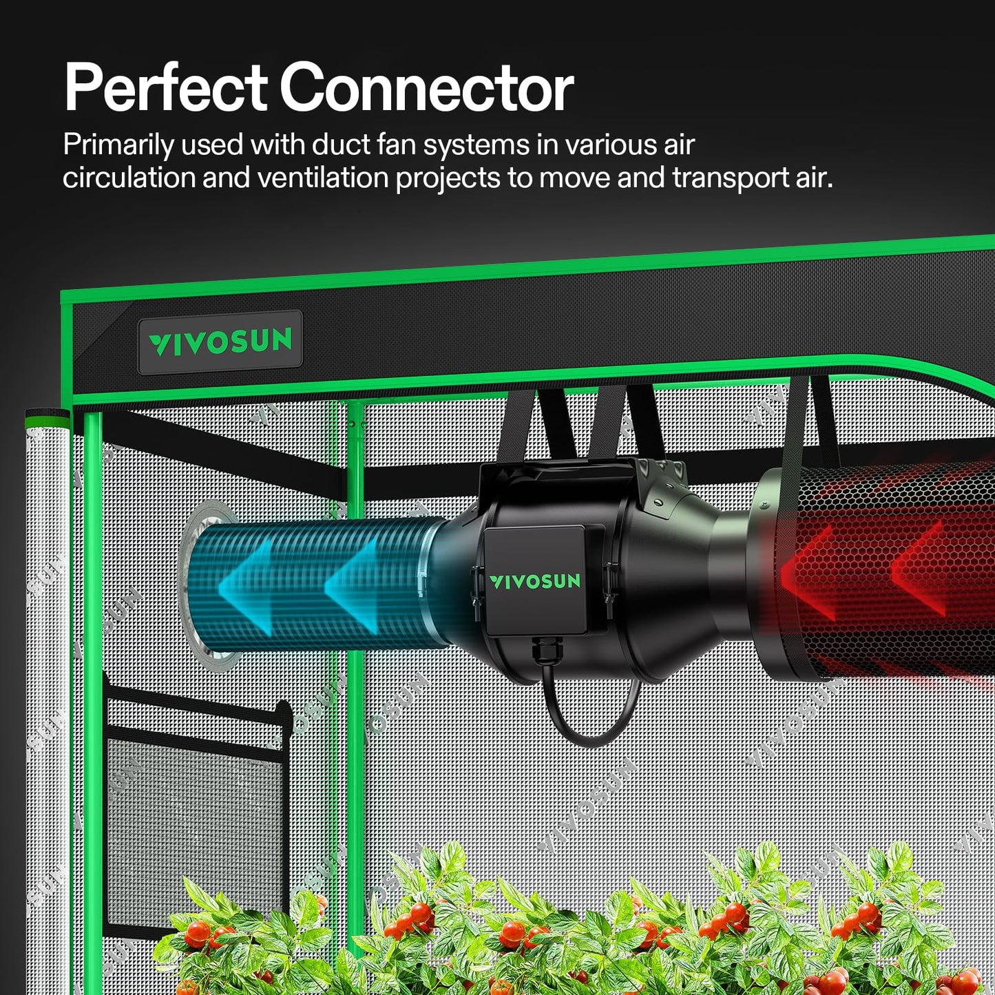 VIVOSUN 4 Inch 25 Feet Flex Air Aluminum Duct for Ventilation, 2 Clamps Included, Long Heavy-Duty Multi-Layer Dryer Hose Vent Kit, Duct Fan Systems