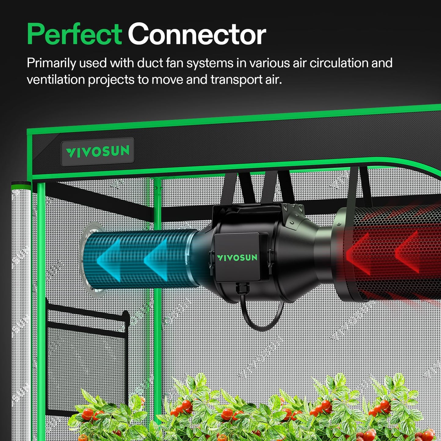 VIVOSUN 4 Inch 25 Feet Flex Air Aluminum Duct for Ventilation, 2 Clamps Included, Long Heavy-Duty Multi-Layer Dryer Hose Vent Kit, Duct Fan Systems