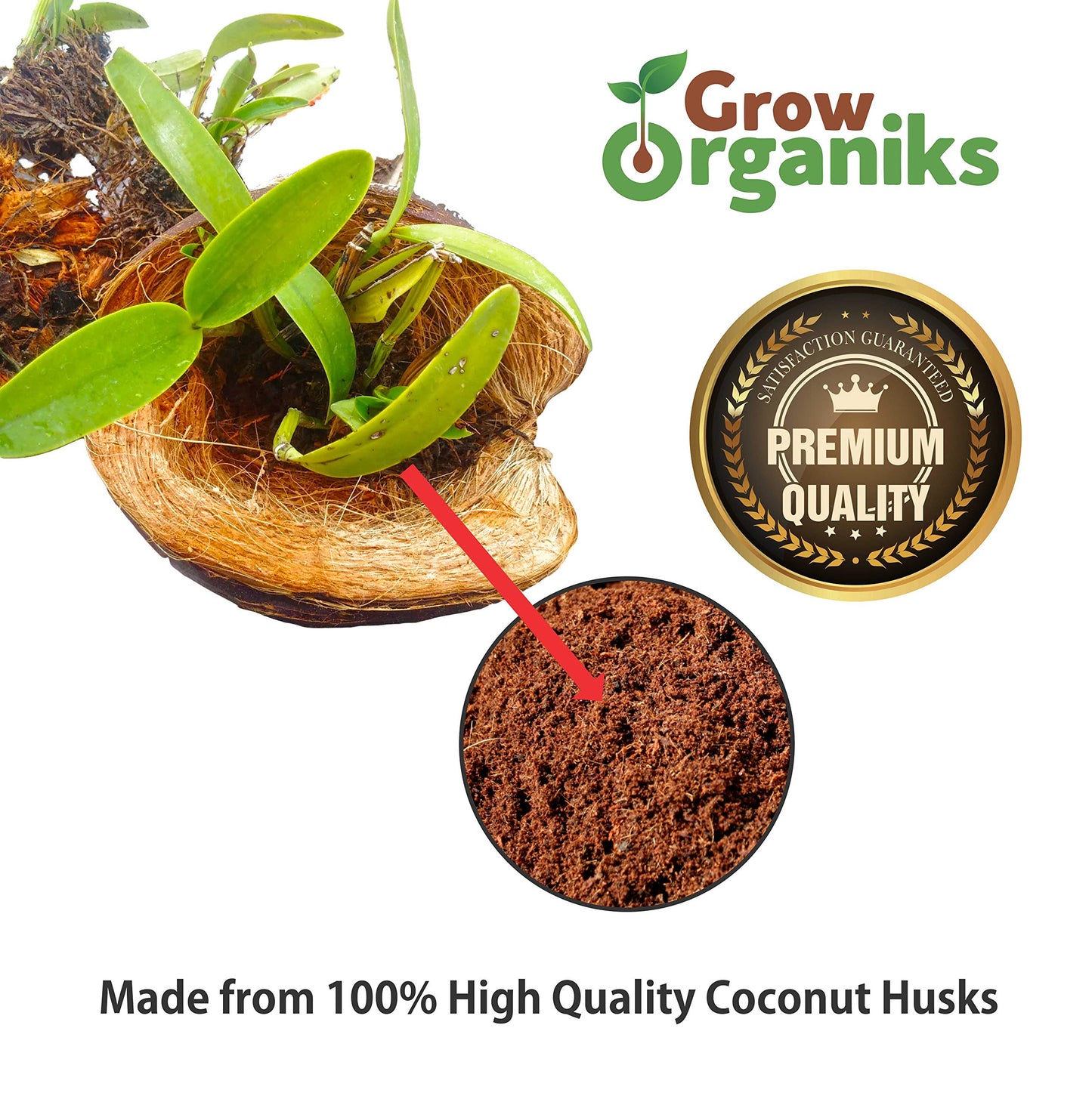 Coco Coir Pith,Coco Peat Brick/Block -11 Lbs, OMRI Listed for Organic Use, Expansion Between 70-75L,Universal Potting Substrate for All Plants & Crops