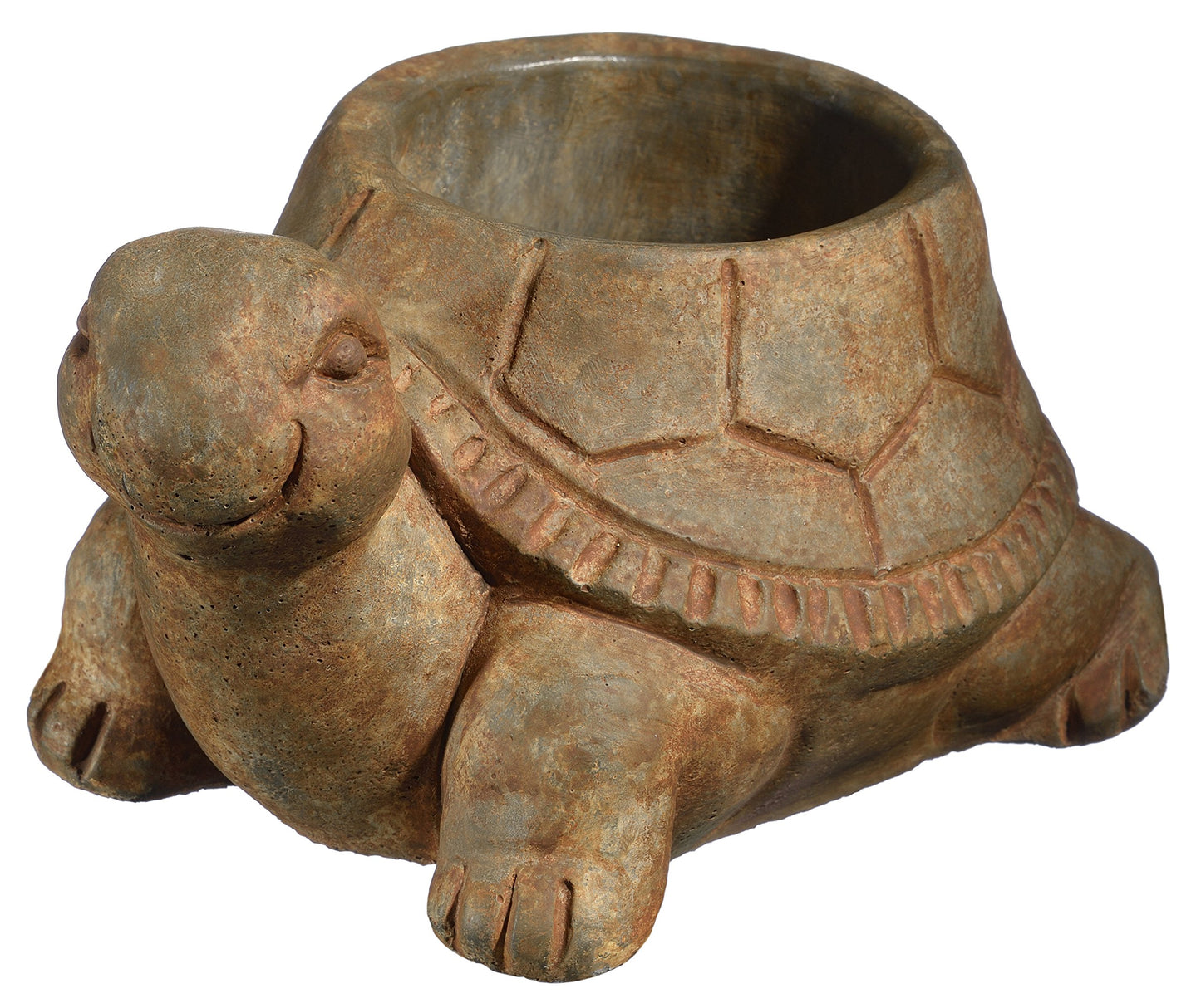 Classic Home and Garden Cement Buddies Animal Planter - Cute Desk Decoration - UV Coated Animal Vase w/Removable Drain Plug - Succulent Planter for Indoor/Outdoor Use (Bird Planter, Rust, Large)