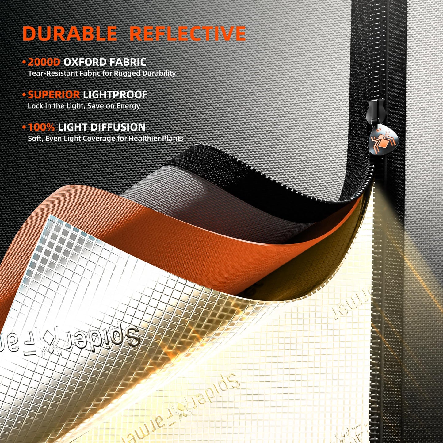 Spider Farmer Pro Series 4.6x2.3x6.6 Grow Tent, 55"x28"x80" with Roll-up Door, Observation Window Floor Tray, 2000D Thicken Mylar Canvas, 4x2 for Hydroponic Indoor Growing for SF2000, SE4500, G4500