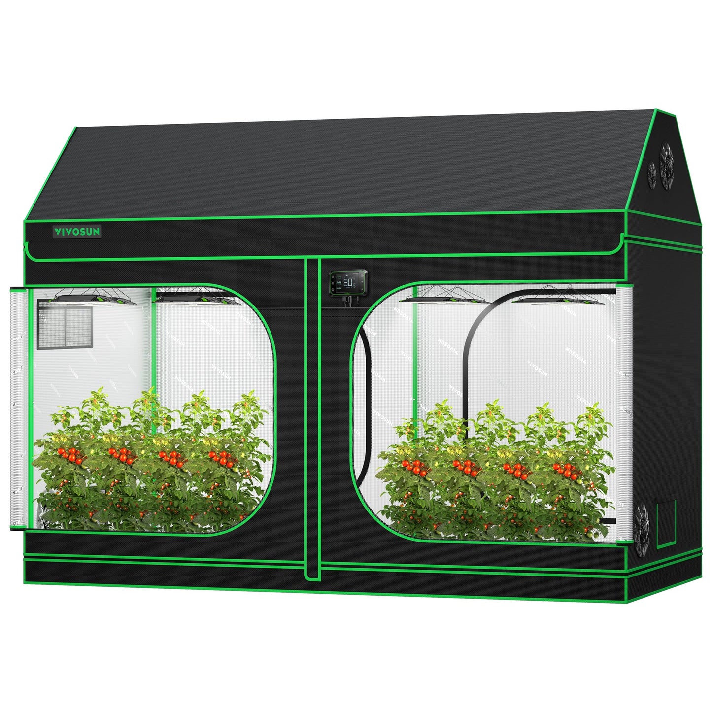 VIVOSUN R846 4x8 Grow Tent, 96"x48"x72" Roof Cube Tent with Observation Window and Floor Tray for Hydroponics Indoor Plant for VS4000/VSF4300