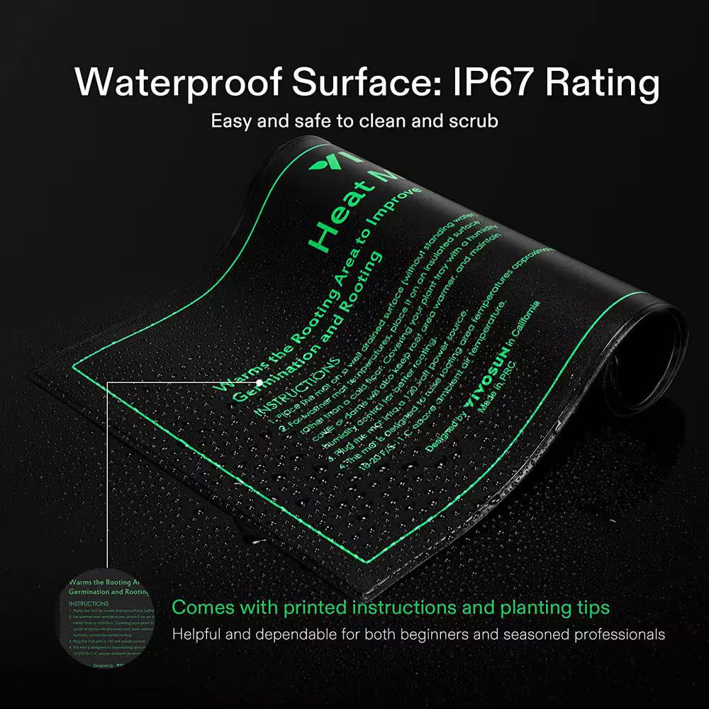 48 In. X 20.75 In. Durable Waterproof Seedling Heat Mat (2-Pack)